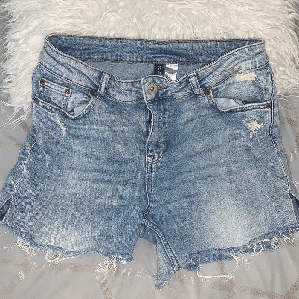Light Washed Jean Shorts